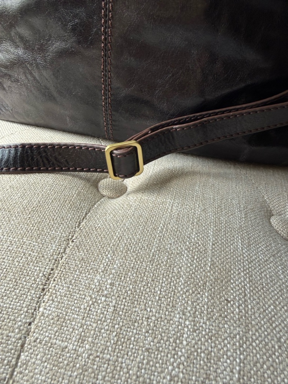 HOBO The Original Large Sheila Polished Leather Satchel Crossbody Tote - Picture 8 of 13